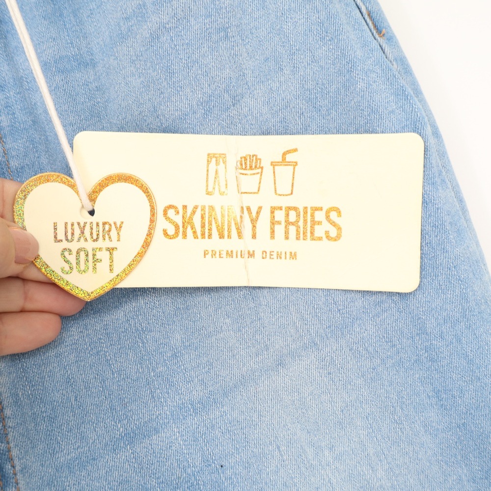 Skinny Fries Womens High Rise Sculpted Skinny Jeans Light Blue Size 13 NWT - Picture 5 of 9